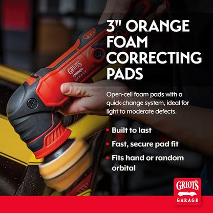 Orange Foam Correcting Pads for Car Polishing and Detailing (3" Pads (Set of 3))