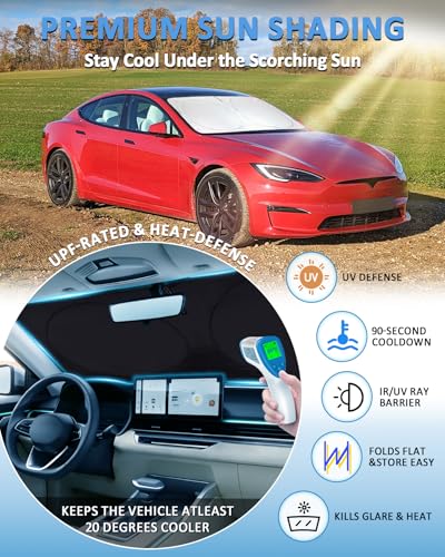Windshield Sunshade Sun Shade Custom Fit for 2012 (Fit Model S 12-26)