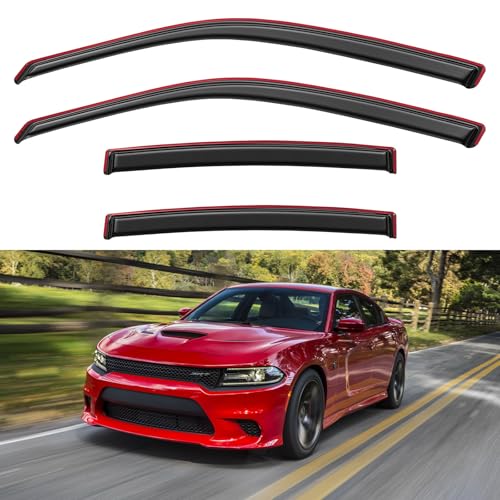 in Channel Window Visors Rain Guards for 2011 (2011-2023 Dodge Charger)