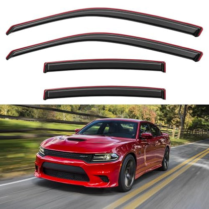 in Channel Window Visors Rain Guards for 2011 (2011-2023 Dodge Charger)