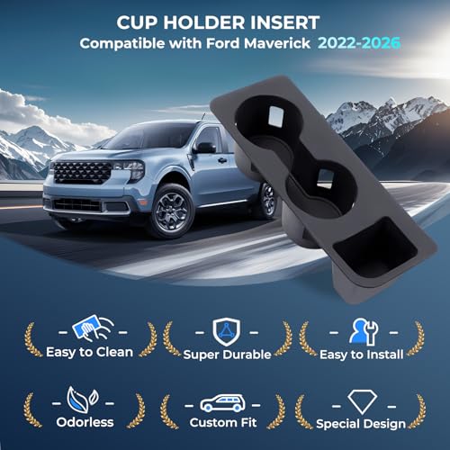 Car Cup Holder for Ford Maverick 2026 2025 2024 2023 2022 (Cup Holder for 2022-2025 Maverick)