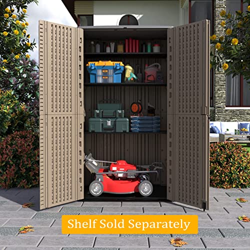 Storage Shed Weather Resistance (coffee / Tall Shed-53 cu ft)