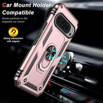 for Google Pixel 9 Pro XL Case with Screen Protector (Rose Gold / Google Pixel 9 Pro XL)