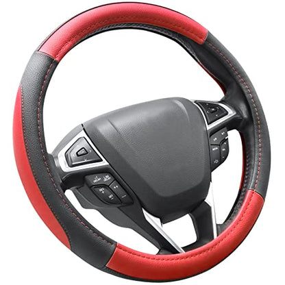 Steering Wheel Cover 14.5 (Standard size[14 1/2''-15''] / Black and Red)