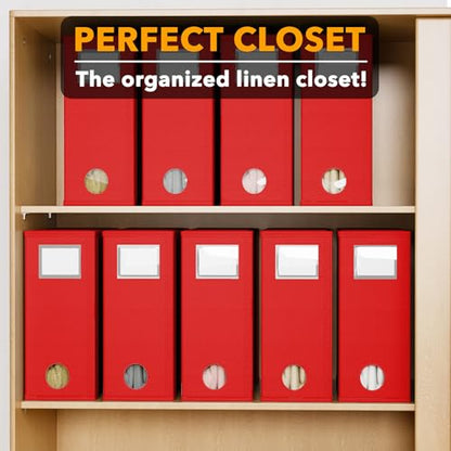 9 Pack Bed Sheet Organizers and Storage (9 pcs / Red)