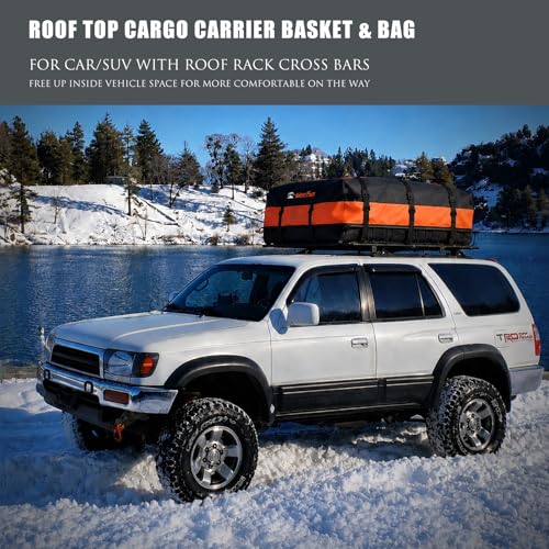 Roof Rack Rooftop Cargo Carrier Basket 65"*39"*6"+Waterproof Bag 20 Cu.Ft (65"*39"*6")