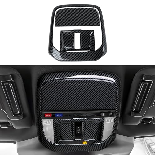 Front Roof Reading Light Lamp Cover Interior Trim Decal Only for 2025 2026 Subaru Forester Accessories ABS Carbon Fiber Stickers (Front Roof Reading Light Decal)