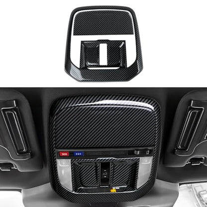 Front Roof Reading Light Lamp Cover Interior Trim Decal Only for 2025 2026 Subaru Forester Accessories ABS Carbon Fiber Stickers (Front Roof Reading Light Decal)