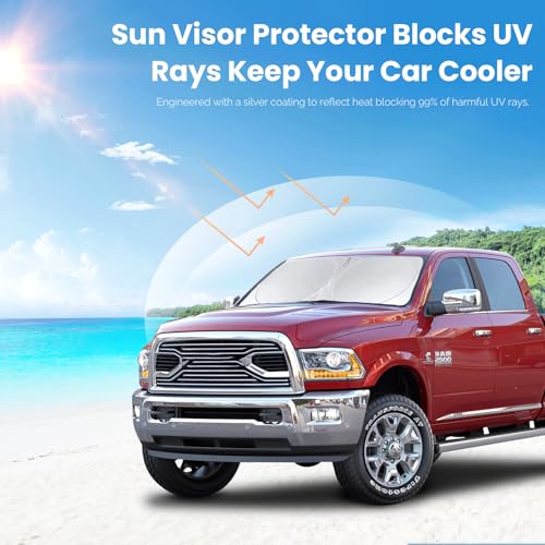 Sun Shade Windshield Sunshade for 2010 2011 (for 2011-2018 Dodge Ram 1500)