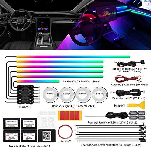Dreamcolor Acrylic Interior Car LED Strip Light with Wireless APP (Dreamcolor Kit - 22 in 1)
