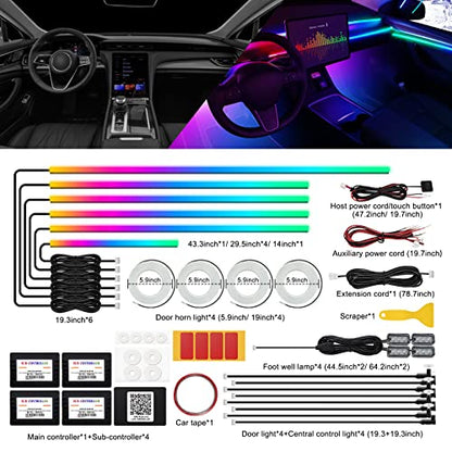 Dreamcolor Acrylic Interior Car LED Strip Light with Wireless APP (Dreamcolor Kit - 22 in 1)