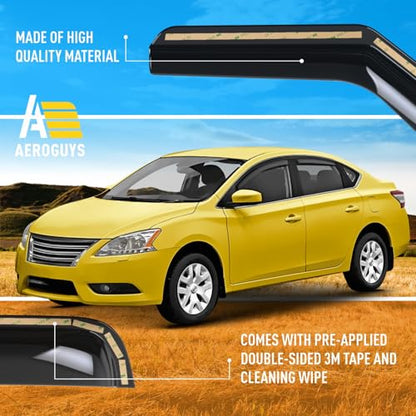 Extra Durable Window Deflectors in (For Nissan Sentra 13-19 Sedan)