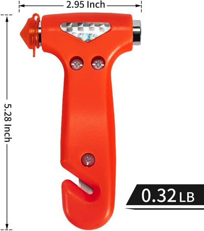 Car Window Breaker Seatbelt Cutter and Emergency Glass Breaker (Red (1 Pack))