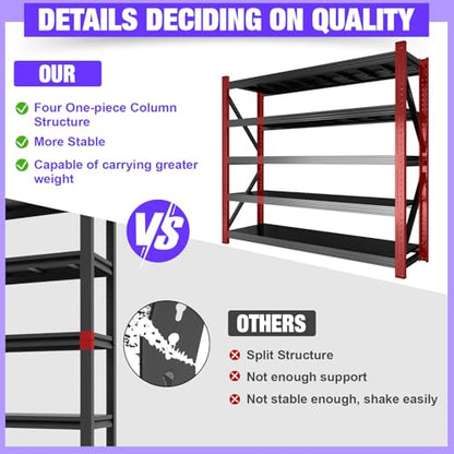 Metal Garage Shelving Unit (5-Tier,63" W x 24" D x 71" H)