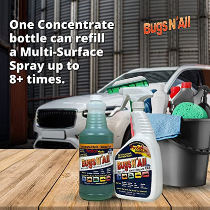 Bugs N’ All Multipurpose Car Cleaner & Degreaser (Multi-Surface Car Cleaner 32 oz)