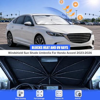 Car Windshield Sun Shade Umbrella for Honda Accord 2023 (For Honda Accord 2023-2026)