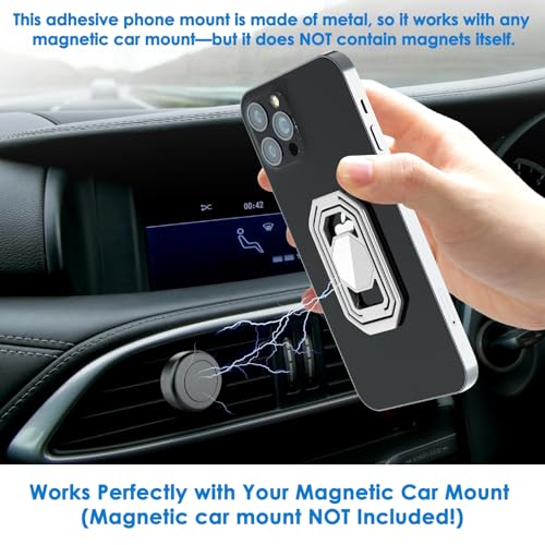 Phone Ring Holder Finger Kickstand (White Silver)
