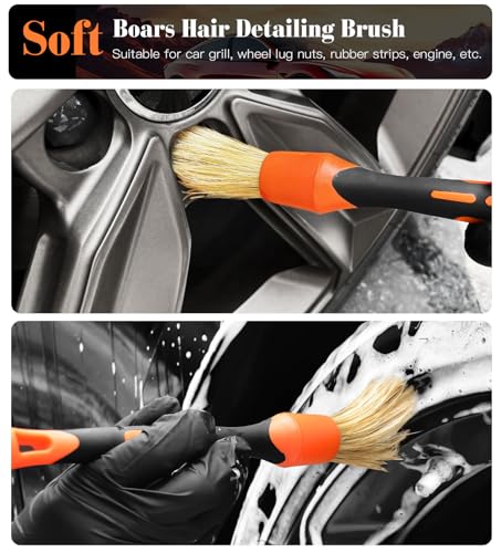 7PCS Motorcycle Cleaning Kit (Orange / 7-Piece)