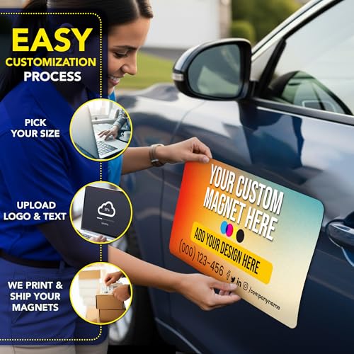 Custom Car Magnet 12x18 Inch 30 Mil 2 Pack (12" x 18" Rectangle)
