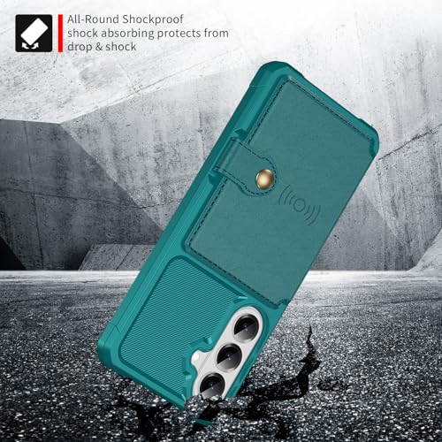 For Samsung Galaxy S26 Plus Card Holder Case (Green / Galaxy S26 Plus)