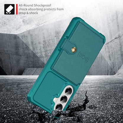 For Samsung Galaxy S26 Plus Card Holder Case (Green / Galaxy S26 Plus)