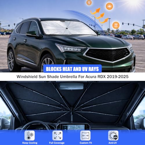 Car Windshield Sun Shade Umbrella for Acura RDX 2019 (For Acura RDX 2019-2025)