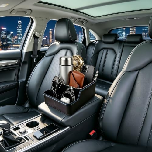 Car Seat Organizer with Compartments (Brown)