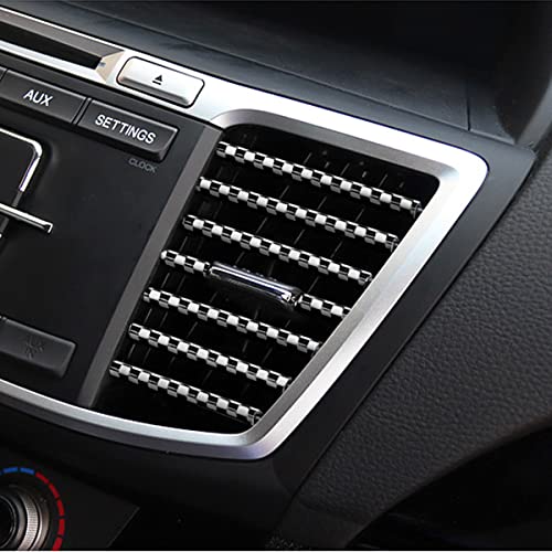 20PCS Bendable Car Air Vent Trim Strips (White/Lattice)