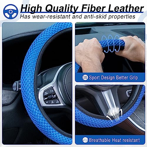 Elastic Stretch Steering Wheel Cover (Blue)