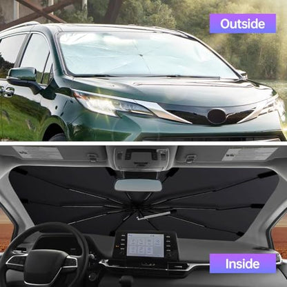 2026 Upgrade]Windshield Sun Shade Umbrella (Extra Extra Large)