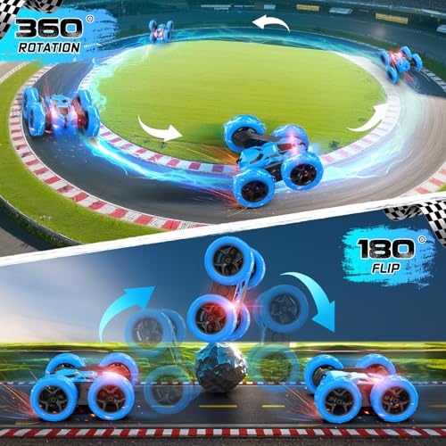 Remote Control Car RC Stunt Car for Kids (Blue)