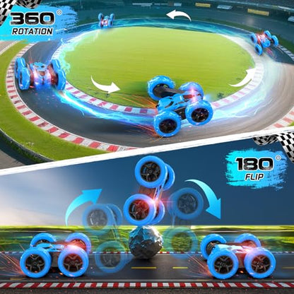 Remote Control Car RC Stunt Car for Kids (Blue)
