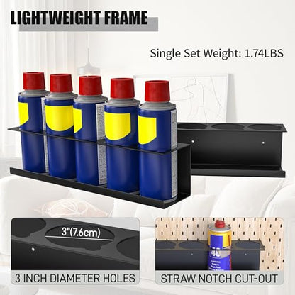 4 Pack Wall Mounted Spray Bottle Holder (Black / 4 Pack)