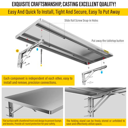 1.2x3ft Adjustable Rail Type Folding Storage Rack Shelf (1.2x3ft / Silver Gray)