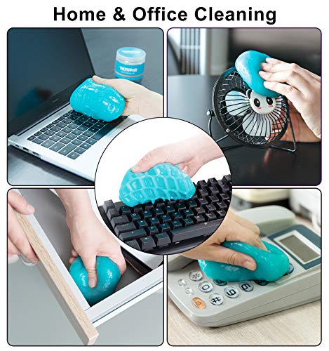 2Pack Cleaning Gel for Car Putty Car Slime Cleaning Car Detail Putty Tools Car Interior Cleaner Automotive Car Cleaning Kits Keyboard Cleaner Blue Green (Blue+Green)