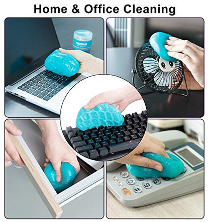2Pack Cleaning Gel for Car Putty Car Slime Cleaning Car Detail Putty Tools Car Interior Cleaner Automotive Car Cleaning Kits Keyboard Cleaner Blue Green (Blue+Green)