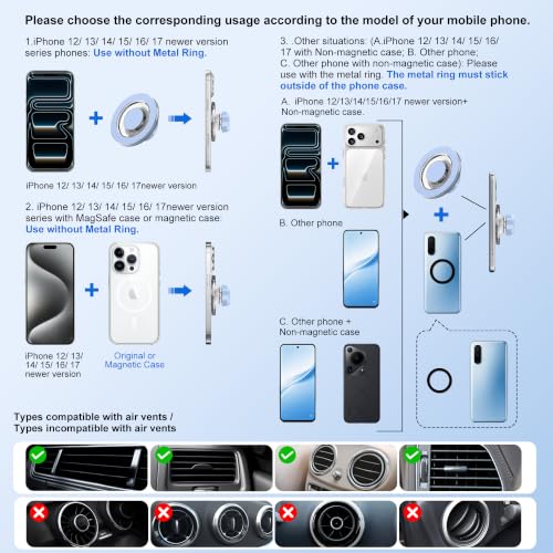 for MagSafe Car Mount (Mist Blue)