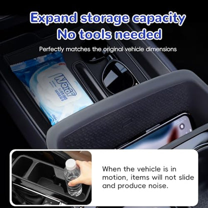 Center Console Organizer Tray & Cup Holder Insert Compatible with 2025 Chevy Equinox Accessories Car Center Console Mat