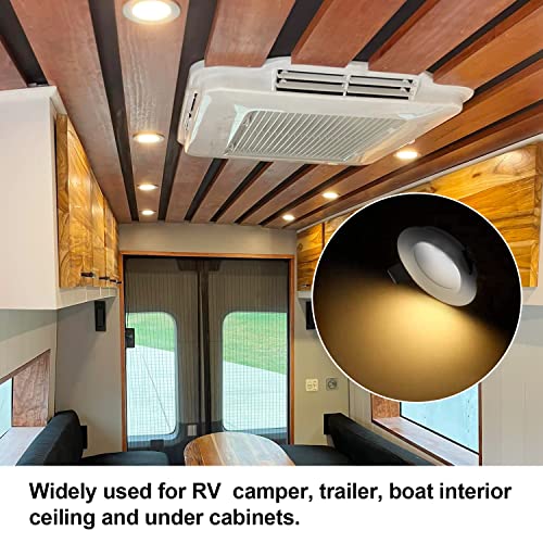 12V LED RV Puck Lights (Warm White, White)
