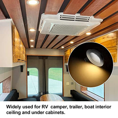 12V LED RV Puck Lights (Warm White, White)
