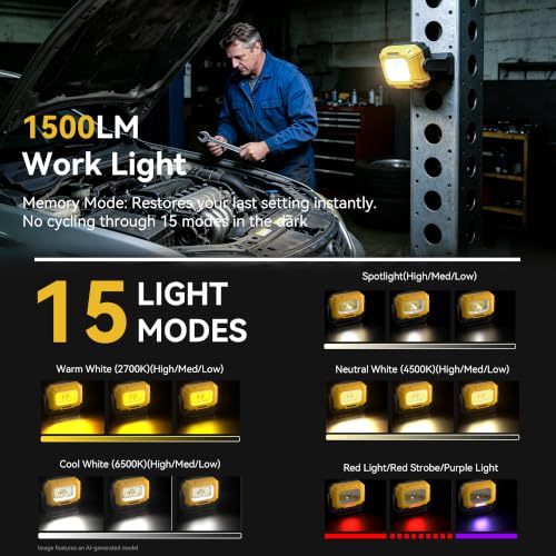 2 Pack LED Work Light (yellow-2)