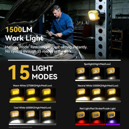 2 Pack LED Work Light (yellow-2)
