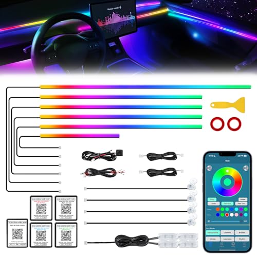 Dreamcolor Acrylic Interior Car LED Strip Light with Wireless APP (Dreamcolor 14 in 1)