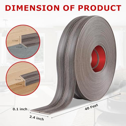 Wall Corner Protector Peel and Stick Corner Trim Molding (2.4 In x 40 Ft / Brown Walnut Wood)