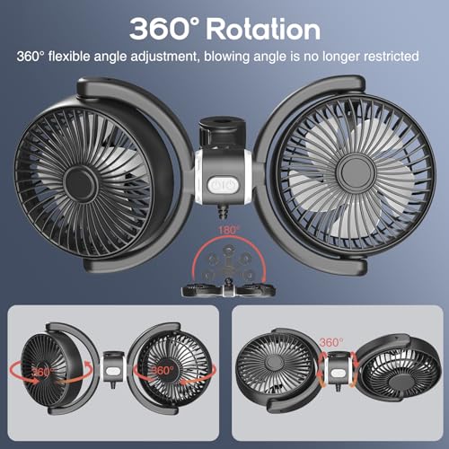 USB Car Fan for Backseat for Kids