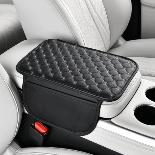 Sequin Center Console Cover Fit for Acura RDX 03 (Fit for Acura RDX / #003 Bling Black)