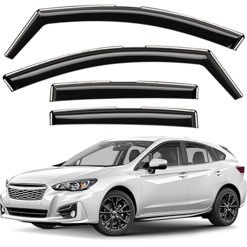 Window Deflectors Smoke Tinted In (For Impreza 17-23 Hatchback)