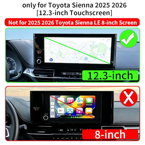Car Phone Holder Mount for Toyota Sienna 2025 2026 [12.3 inch Touch Screen] (for Toyota Sienna 2025-2026[12.3-inch Screen])