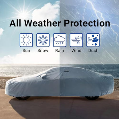 Car Cover Waterproof All Weather for 2020 (28. Porsche Taycan 2020-2026 / Sky Gray)