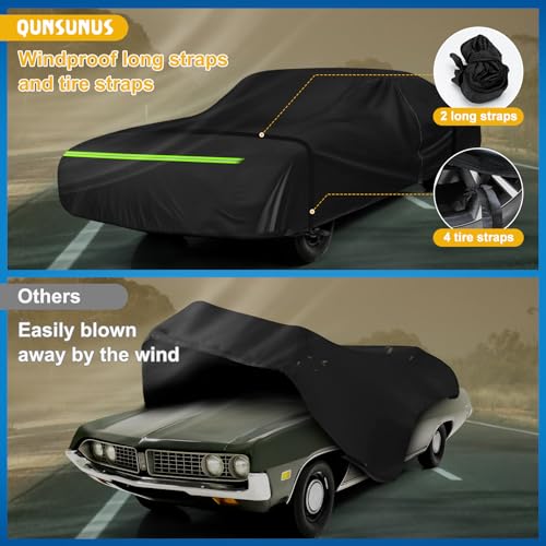 QUNSUNUS Car Cover for Ford Torino 1968 (for Ford Torino&Fairlane 2/4-Door)